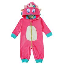 Macacão Bebê Menina Tip Top Princesa Dino com Capuz