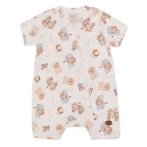 Macacão Bebê Menino Cachorrinhos Off White Mini &amp Co
