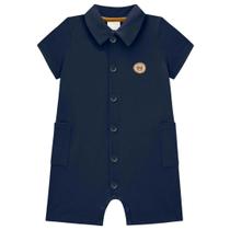 Macacão Bebê Menino Camisa Polo em Piquet com Elastano - LucBoo