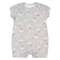 Macacão Bebê Menino Curto Bege Polar - Hug Macacão Bebê Menino Curto Bege Polar - Hug