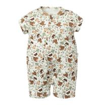 Macacão Bebê Menino Curto com Zíper Estampado Camping - Hug Macacão Bebê Menino Curto com Zíper Estampado Camping - Hug