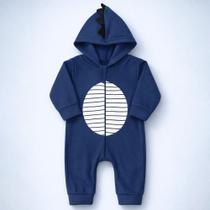 Macacão Bebê Menino Dino Soft Quentinho com Zíper Fácil Cor:marinhoTamanho:G Macacão Bebê Menino Dino Soft Quentinho com Zíper Fácil Cor:marinhoTamanho:G