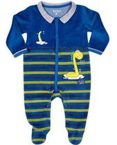 Macacão Bebê Menino Dinossauro Azul - Tiptop Macacão Bebê Menino Dinossauro Azul - Tiptop