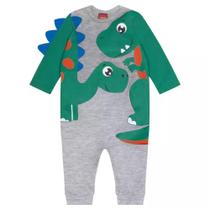 Macacão Bebê Menino Dinossauro kyly Cor:MesclaTamanho:6-9 M Macacão Bebê Menino Dinossauro kyly Cor:MesclaTamanho:6-9 M