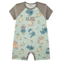 Macacão Bebê Menino em Malha Power e Meia Malha LucBoo Macacão Bebê Menino em Malha Power e Meia Malha LucBoo