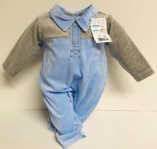 Macacão Bebe Menino Longo Plush Nanetti Inverno Enxoval 224