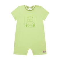 Macacão Bebê Menino Malha Urso Verde Luc.Boo