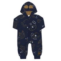 Macacão Bebê Menino Manga Longa Moletom Amigão Azul Alakazoo Macacão Bebê Menino Manga Longa Moletom Amigão Azul Alakazoo