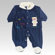 Macacão Bebê Menino Manga Longa Plush Com Pé Confortável Kadic 03