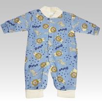 Macacão Bebê Menino Manga Longa Plush Pé Reverso Confortável Kadic 25