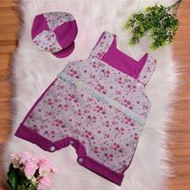 Macacão Bebê Menino Menina Com Chapéu Boné Ou Boina Jardineira Calor Look Verão Infantil Estampado Bonezinho Marinheiro Macacão Bebê Menino Menina Com Chapéu Boné Ou Boina Jardineira Calor Look Verão Infantil Estampado Bonezinho Marinheiro