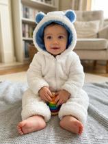 Macacão Bebê Menino Menina Quentinho Carneirinho Teddy Roupa de Bebê Menino Menina