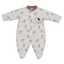 Macacão Bebê Menino Suedine Doguinhos Day by Day Upi Uli Macacão Bebê Menino Suedine Doguinhos Day by Day Upi Uli