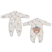 Macacão Bebê Menino Suedine Ursinhos Baseball Upi Uli Macacão Bebê Menino Suedine Ursinhos Baseball Upi Uli