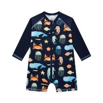 Macacão Bebê Praia Azul UV Dry Proteção UV 50+ Luc.boo Macacão Bebê Praia Azul UV Dry Proteção UV 50+ Luc.boo