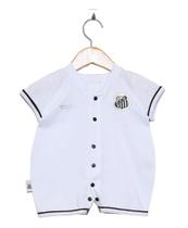 Macacão Bebê Santos Curto Unissex Oficial Macacão Bebê Santos Curto Unissex Oficial