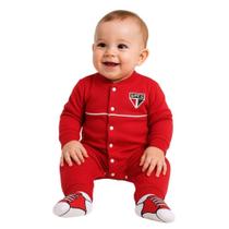 Macacão Bebê São Paulo Longo Chuteira Oficial Macacão Bebê São Paulo Longo Chuteira Oficial