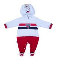 Macacão Bebê São Paulo Mascote Com Gorro Oficial Macacão Bebê São Paulo Mascote Com Gorro Oficial