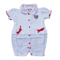 Macacão Bebê São Paulo Oxford Feminino Oficial
