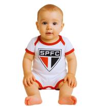 Macacão Bebê São Paulo Tip Top Manga Curta Oficial Macacão Bebê São Paulo Tip Top Manga Curta Oficial