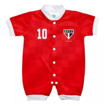 Macacão Bebê São Paulo Vermelho Curto - Torcida Baby Macacão Bebê São Paulo Vermelho Curto - Torcida Baby