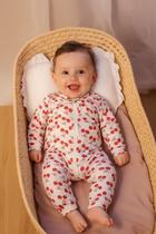 Macacão Bebê Soft com Zíper Longo Praticidade Conforto e Proteção a Noite Toda Cerejinha