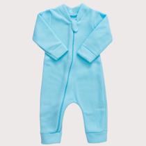 Macacão Bebê Soft Plush com Zíper Frontal Enxoval Inverno Recém Nascido Antialérgico RN ao Tamanho 1