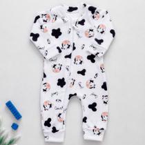 Macacão Bebê Soft Plush Estampado com Zíper Frontal Enxoval Recém Nascido Inverno RN ao Tamanho 1 Macacão Bebê Soft Plush Estampado com Zíper Frontal Enxoval Recém Nascido Inverno RN ao Tamanho 1