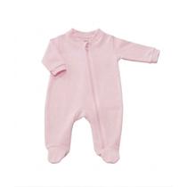Macacão Bebê Suedine 100% Algodão com Zíper RN, P, M e G Roupa de Bebê Confortável Antialérgica