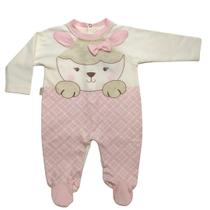 Macação bebê suedine bichos feminino anjos baby 22111
