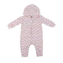 Macacão Bebê TipTop Fleece Longo Listras Rosa - 101216 Macacão Bebê TipTop Fleece Longo Listras Rosa - 101216