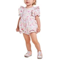 Macacão Bebê Tiptop Flores Rosa Claro - 102817