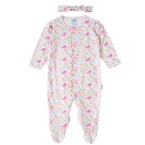 Macacão Bebê Tiptop Longo Flores Rosa Claro - 101815 Macacão Bebê Tiptop Longo Flores Rosa Claro - 101815