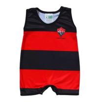 Macacão Bebê Vitória Regata - Torcida Baby Macacão Bebê Vitória Regata - Torcida Baby