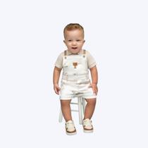 Macacão Bege Bebê Menino Paraiso 10218667 Macacão Bege Bebê Menino Paraiso 10218667