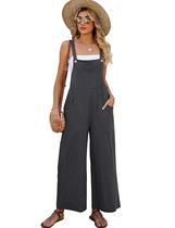 Macacão Bib Overalls COZYPOIN feminino de algodão cinza tamanho GG