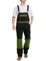 Macacão Bib Work Idea masculino de algodão com bolsos para joelheiras Macacão Bib Work Idea masculino de algodão com bolsos para joelheiras