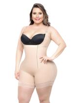 Macacão Body Cinta Tecido Cetinete Alta Compressão
