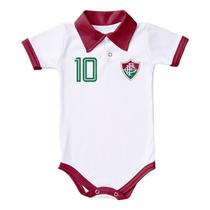 Macacão Body Gola Polo Infantil Bebe 0 a 12 Meses Clubes Brasileiros Fla Flu Vas Bot Pal - Ref 033XP - Oficial Licenciado