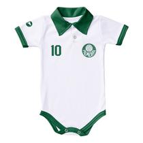 Macacão Body Gola Polo Infantil Bebe 0 a 12 Meses Clubes Brasileiros Fla Flu Vas Bot Pal - Ref 033XP - Oficial Licenciado