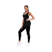 Macacão Bodycon Feminino Sem Mangas - Cintura Alta, Decote Baixo e Sem Costas Macacão Bodycon Feminino Sem Mangas - Cintura Alta, Decote Baixo e Sem Costas