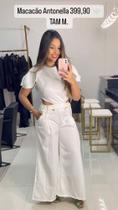 Macacão Branco Encanto - Modelo Antonella Tamanho M Macacão Branco Encanto - Modelo Antonella Tamanho M