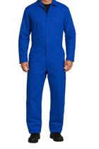 Macacão Brim Reforçado Obra Jardineiro Festa Tecido AZUL ROYAL