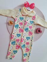 Macacão Canelado Bebê, Manga Longa Macacão Canelado Bebê, Manga Longa