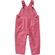 Macacão Carhartt Baby Girls, rosa de lona, 12 meses Macacão Carhartt Baby Girls, rosa de lona, 12 meses