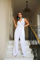 Macacão Carla - Viscose - Branco Reativo - P Macacão Carla - Viscose - Branco Reativo - P