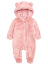 Macacão CHAOJIESI Baby Fleece Forro de Manga Comprida 6-9M Rosa