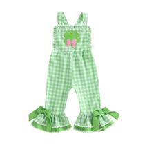 Macacão Clover Romper do Dia de São Patrício para menina