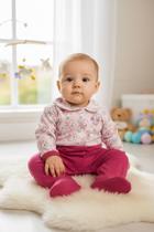 Macacao coelho feminino moda bebe veste ate 05 meses