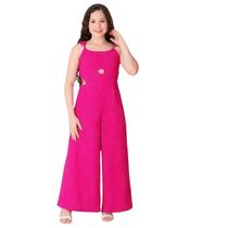 Macacao com amarração nas costas em tecido crepinho com brilho